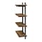 Alaterre Furniture Pomona 36"H 4-Shelf Metal and Solid Wood Bath Wall Shelf AMBA5920 - alternate 4
